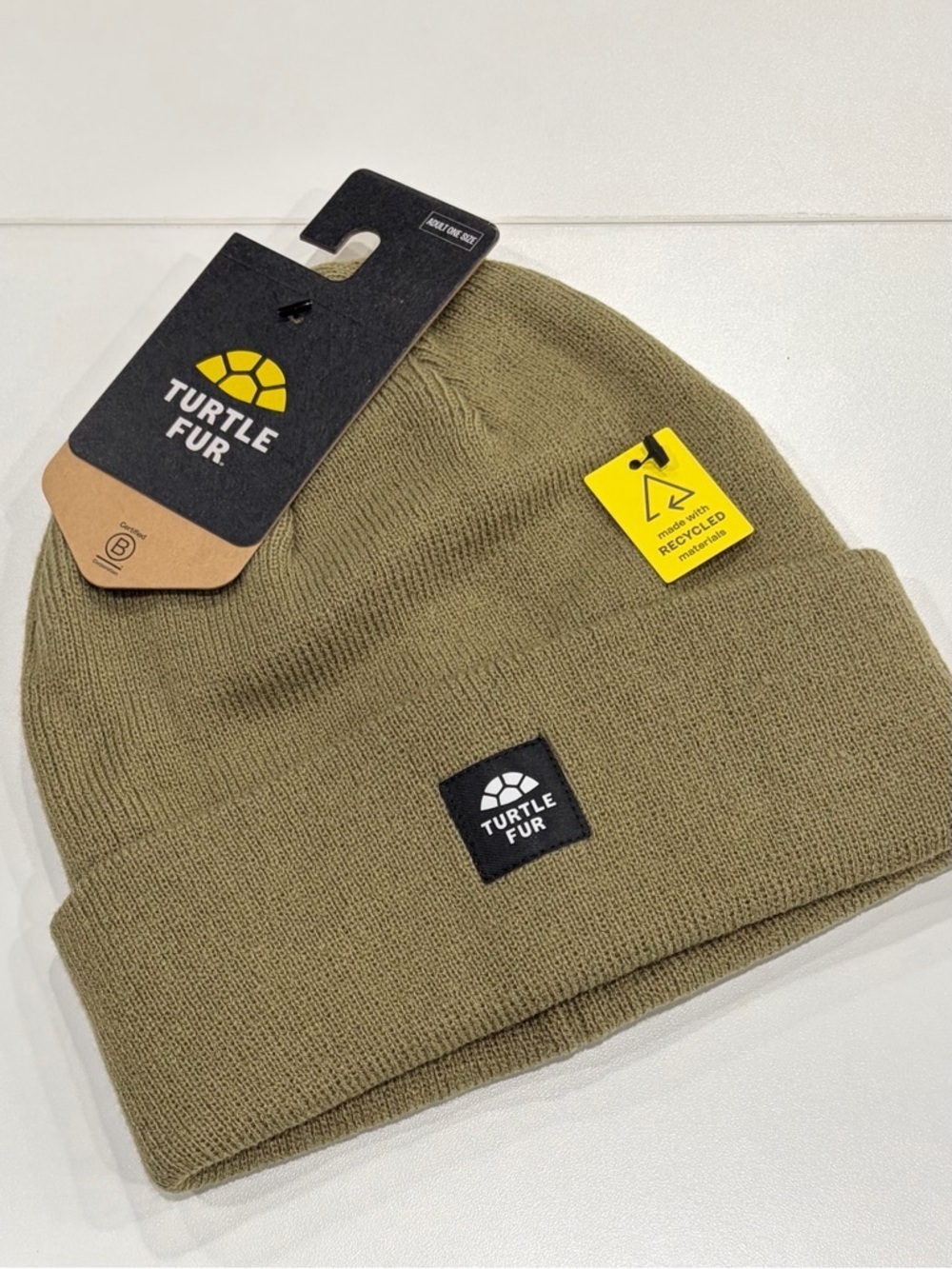 Turtle Fur Adult Explorer Beanie Men's Hat Ski Snowboard Winter NWT Khaki Tan